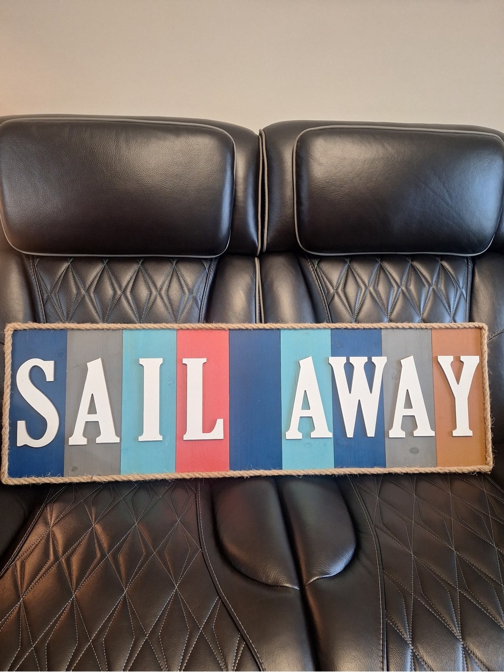 Sail Away Nautical Wall Sign - Multicolor